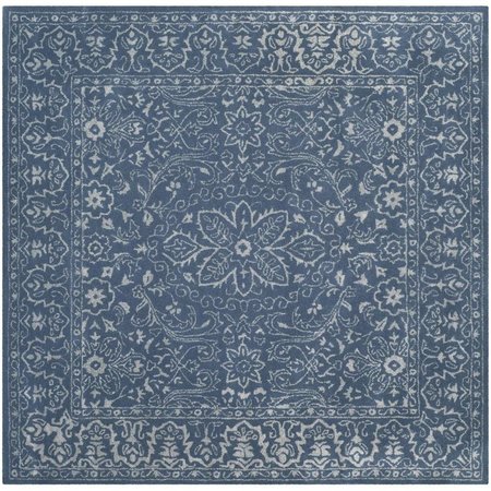 SAFAVIEH Glamour Hand Tufted Square Area RugGrey & Blue 6 x 6 ft. GLM516D-6SQ